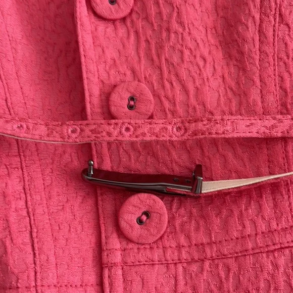 Vintage Ann Klein pink textured skirt set